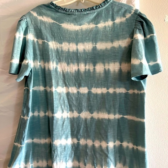 Gloria Vanderbilt Arctic Tie Dye Henley size M - Picture 6 of 12